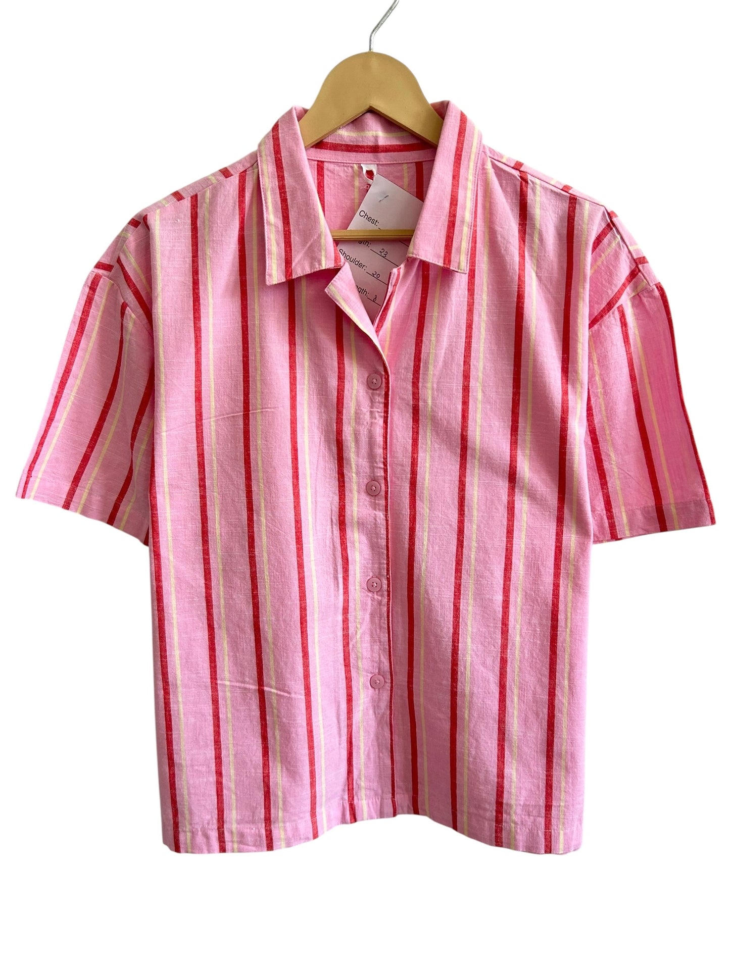 Pink Striped Cotton Shirt