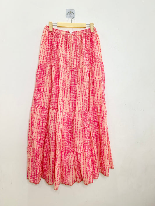 Pink Tie-Dye Skirt
