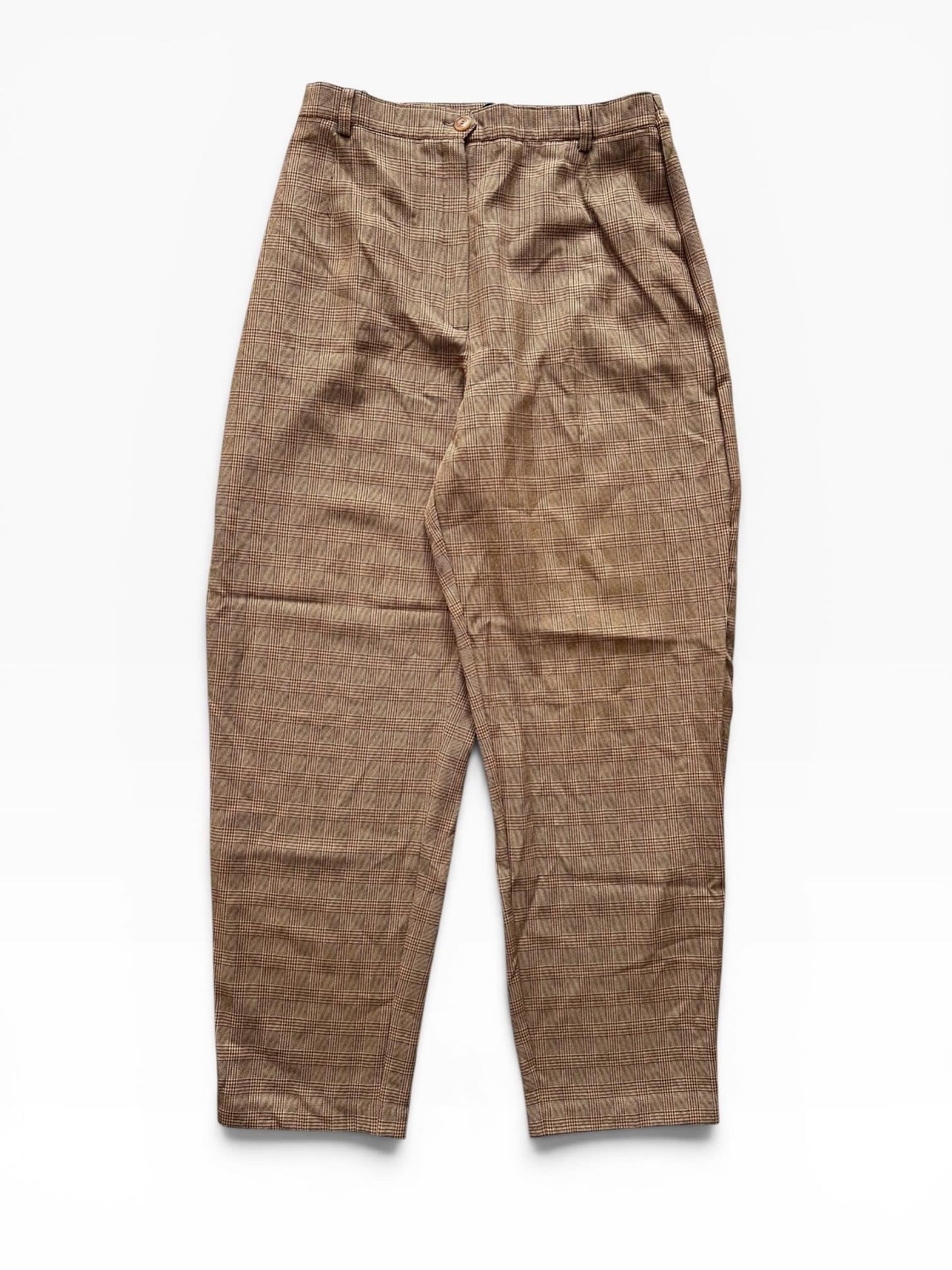 Brown Checked Pants