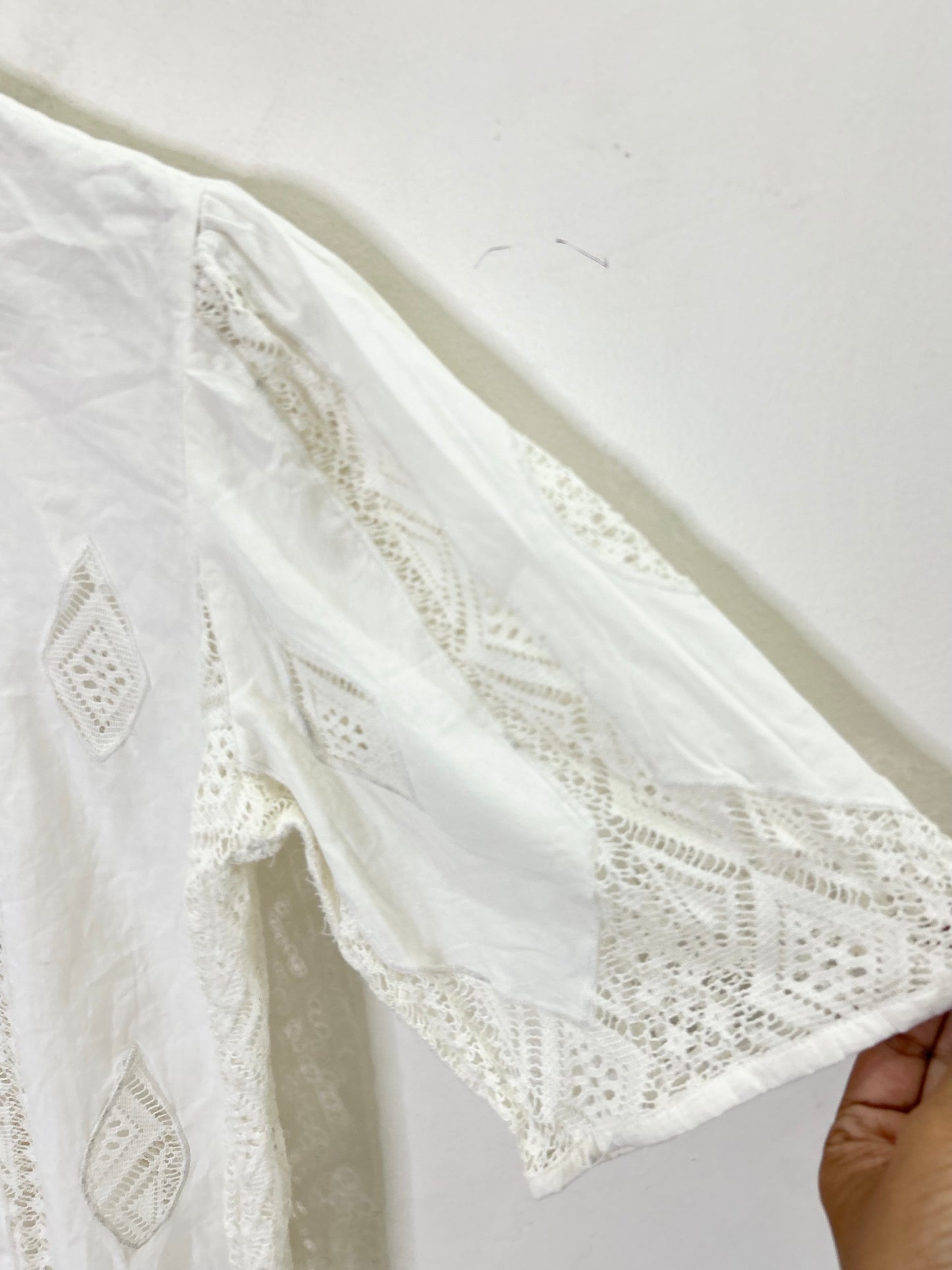 White Lace Cotton Shirt