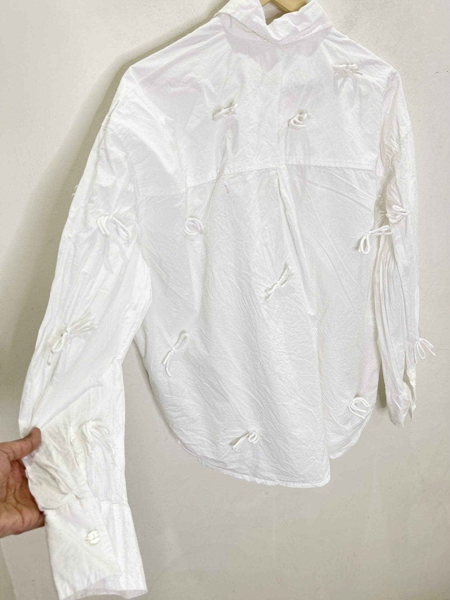 White Cotton Knot Shirt