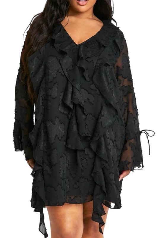 BOOHOO Ruffle Dress