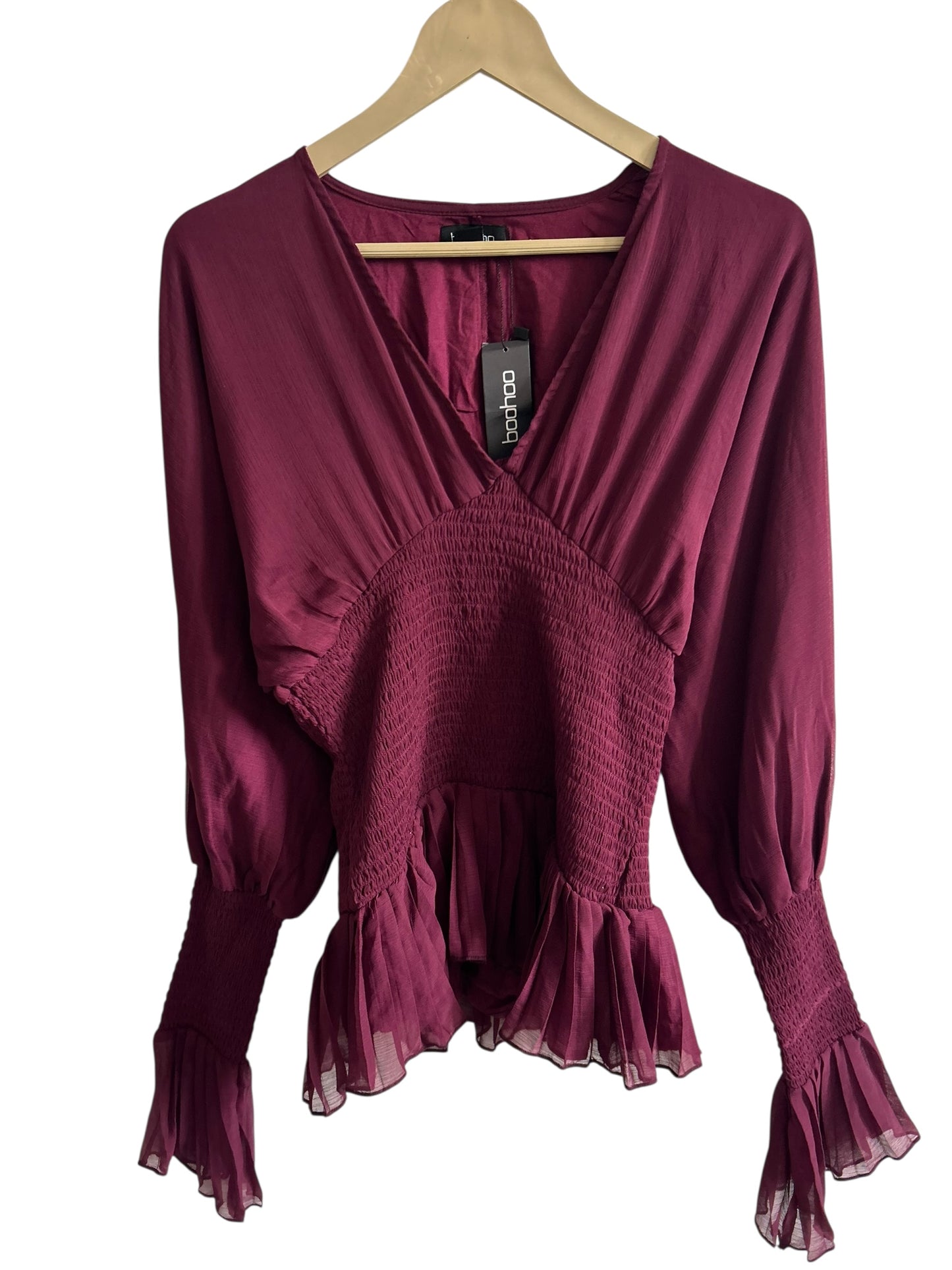 BOOHOO Shirred Blouse