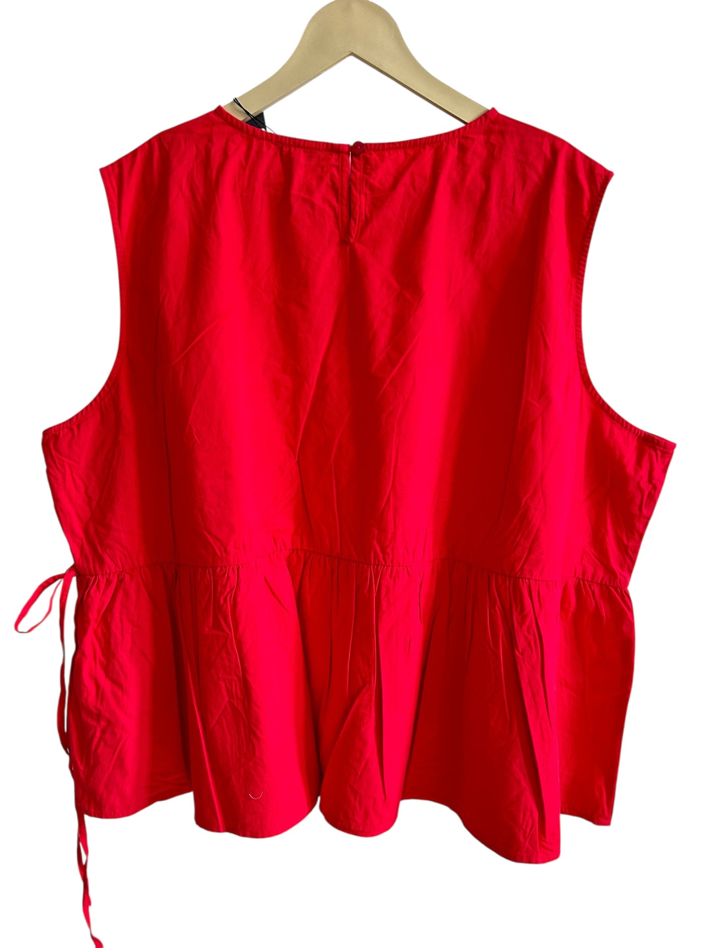 BOOHOO Red Peplum Top