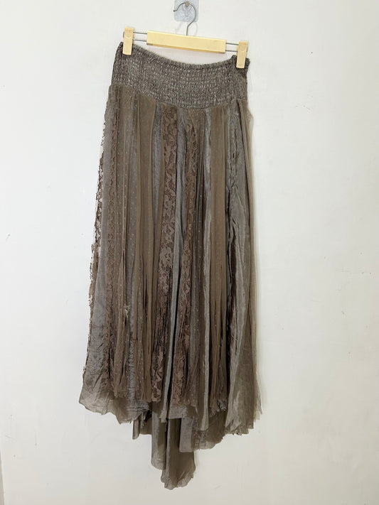 Vintage Olive Lace Skirt