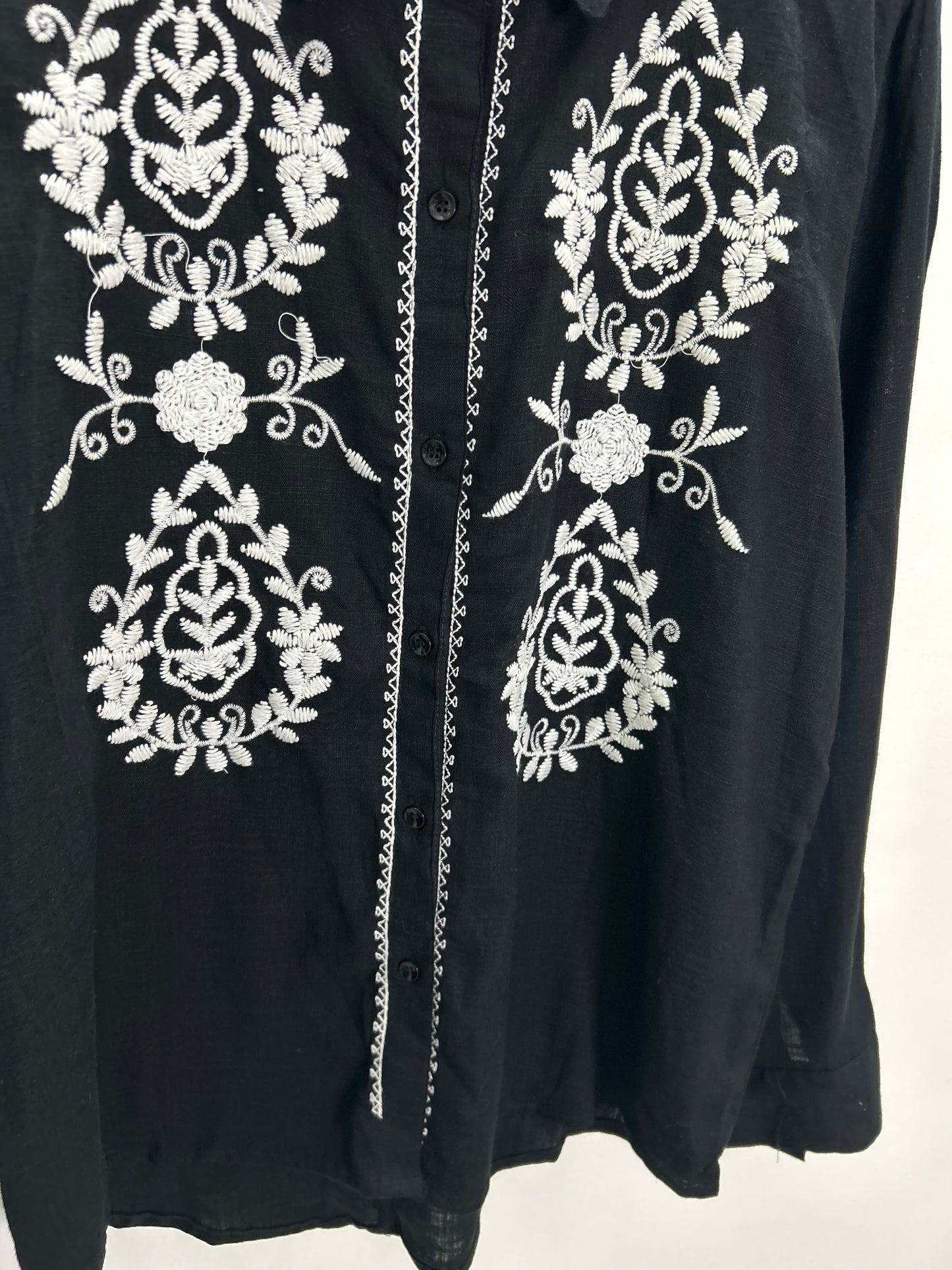 Black Embroidered Shirt