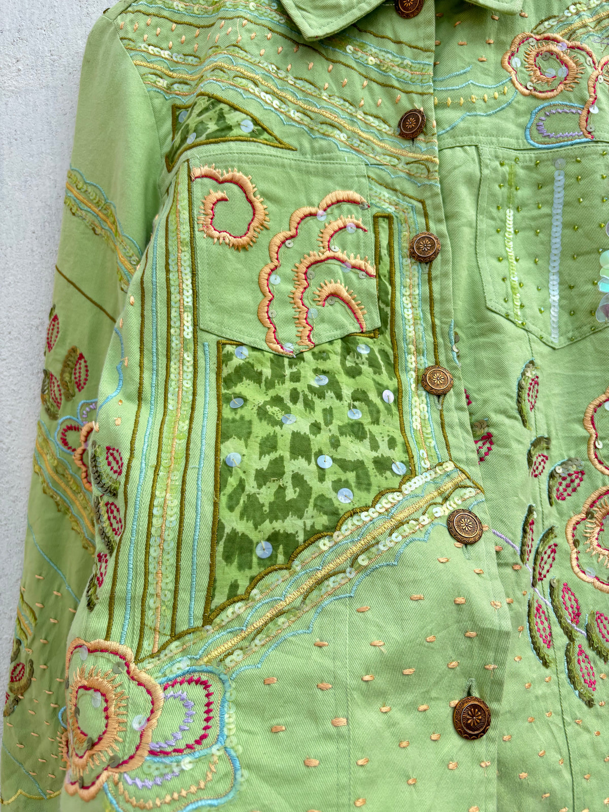 Green Petite Weekend Vintage Jacket: 38”