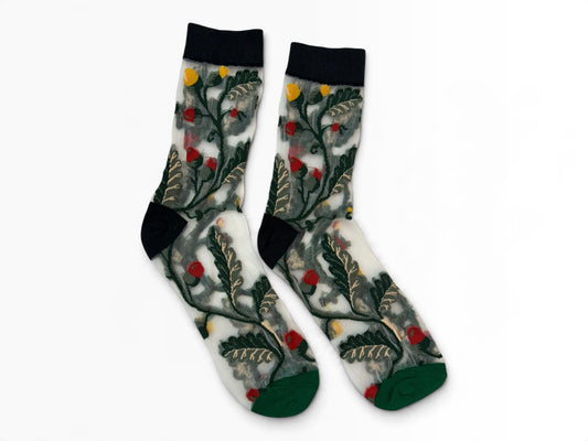 Mesh Floral Socks