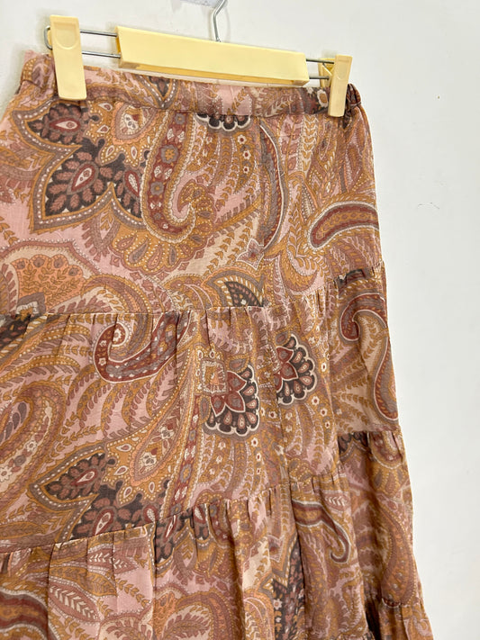 Brown Paisley Skirt