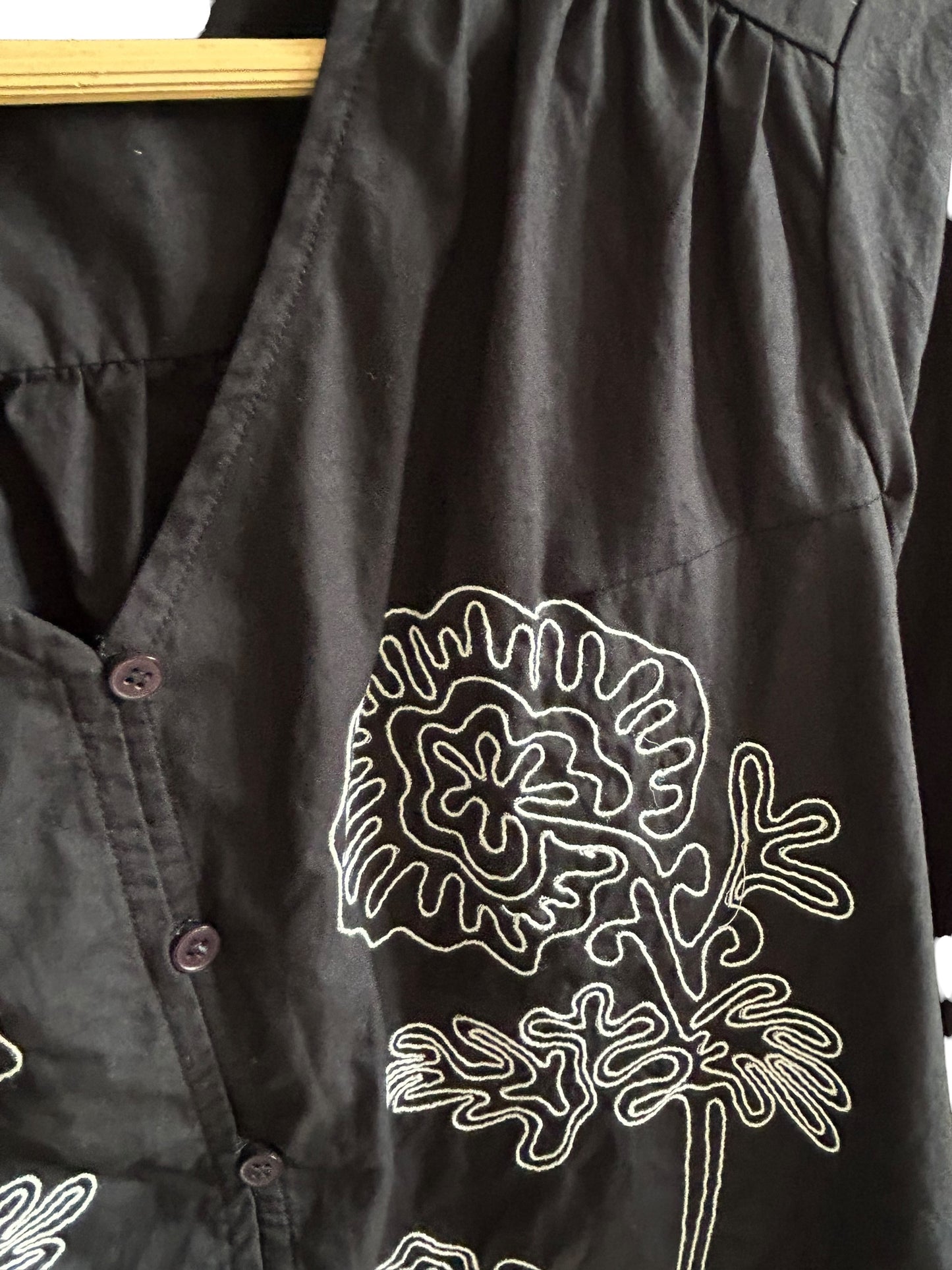 Black Embroidered Top