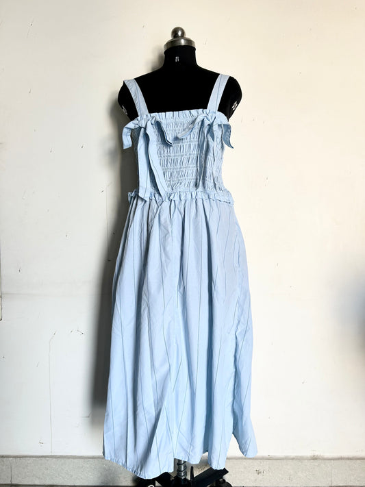 Front Knot Ruched Dress