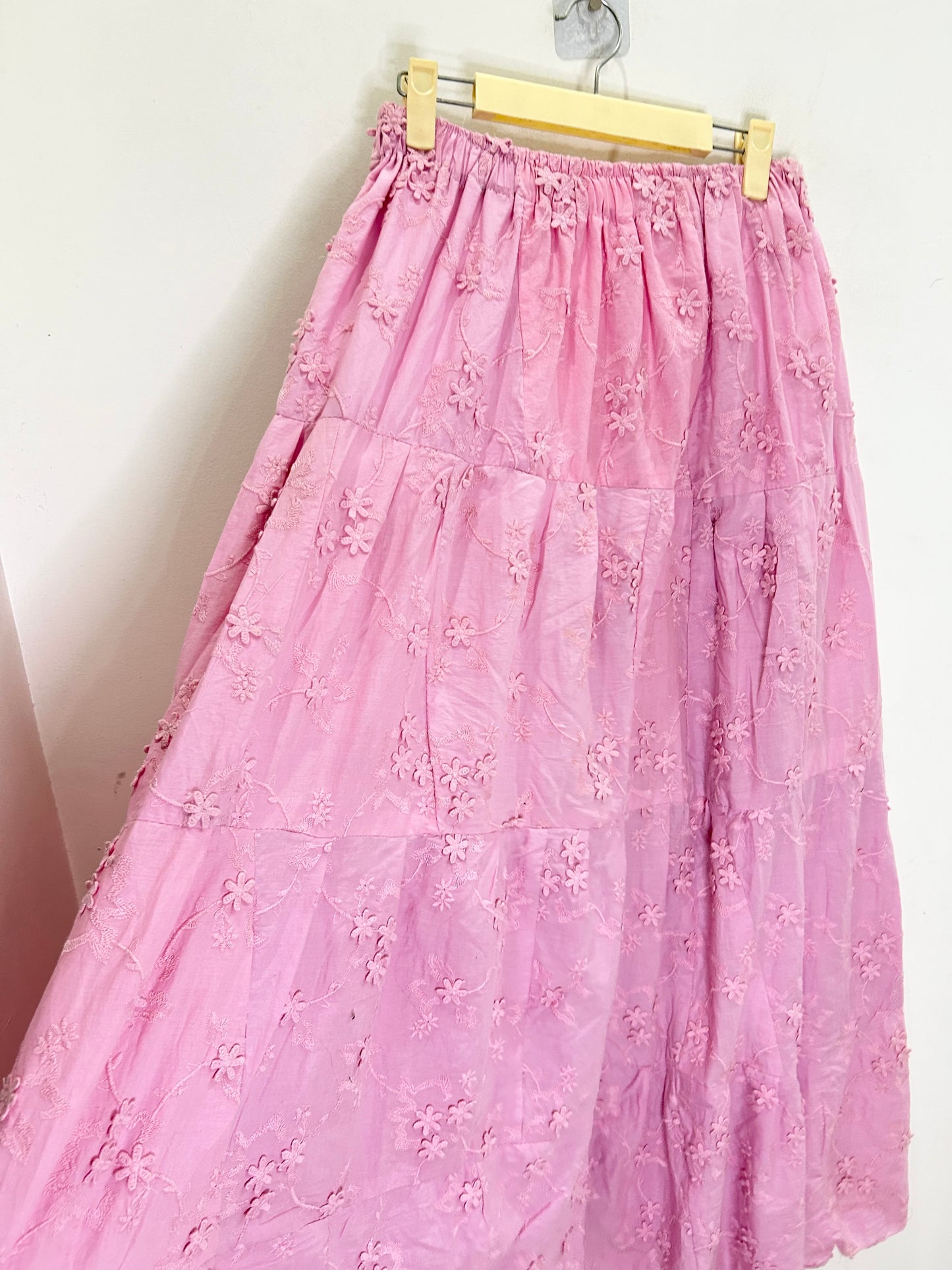 Cotton Pink Floral Skirt