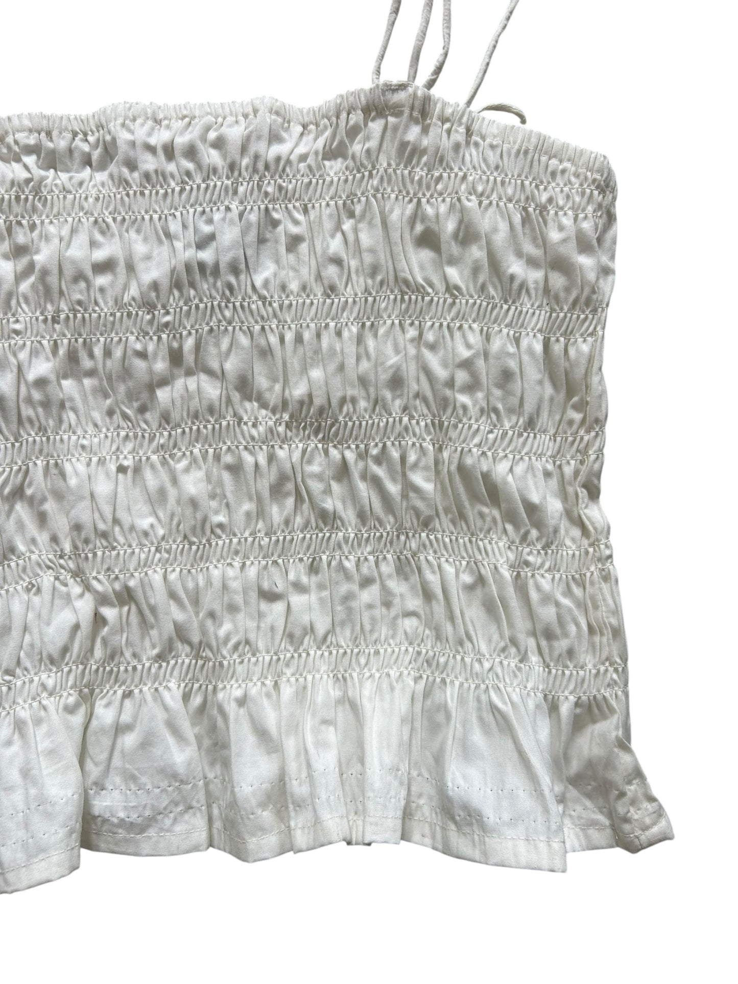 Ruched White Top