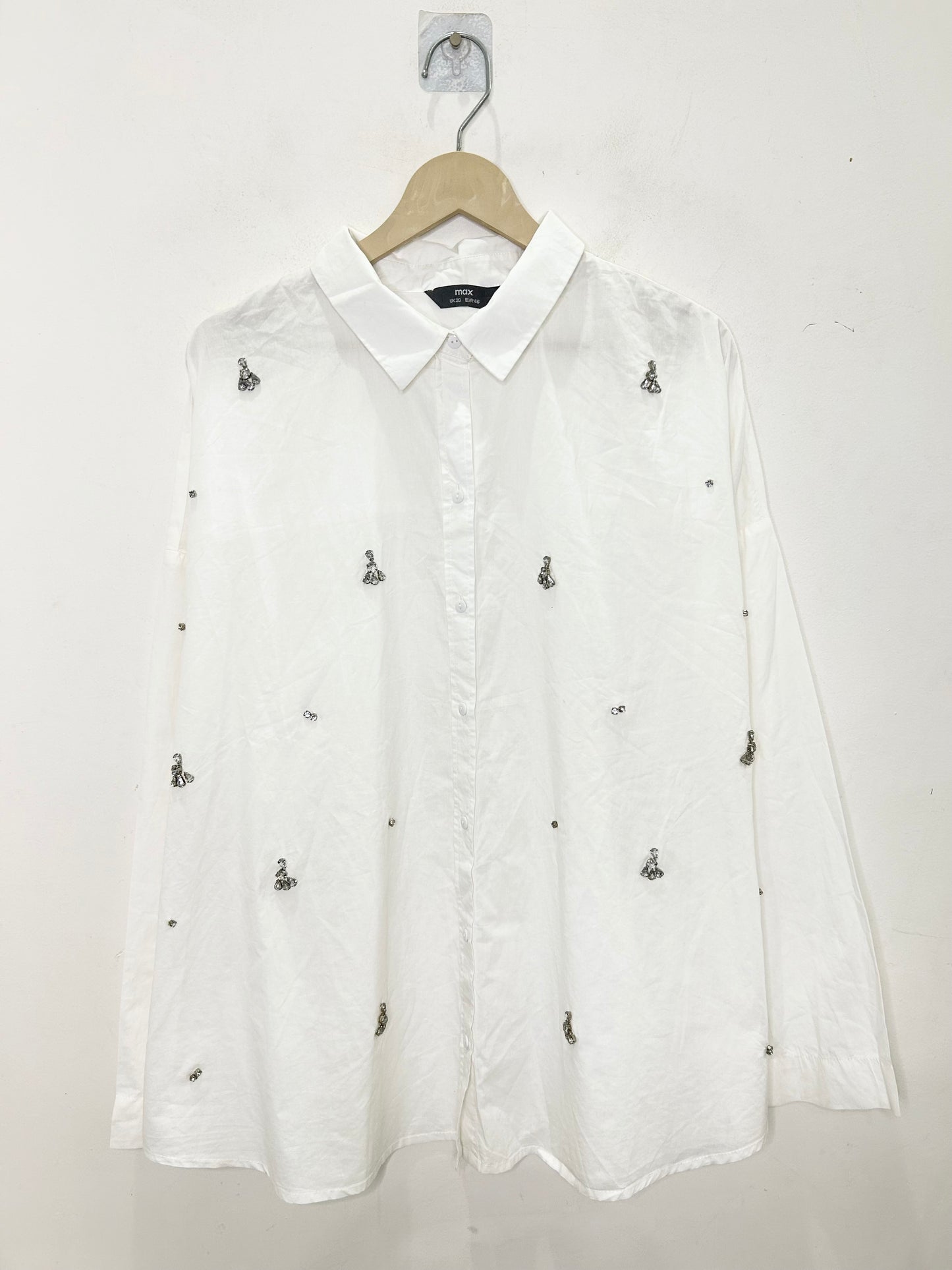 White Embellished Shirt