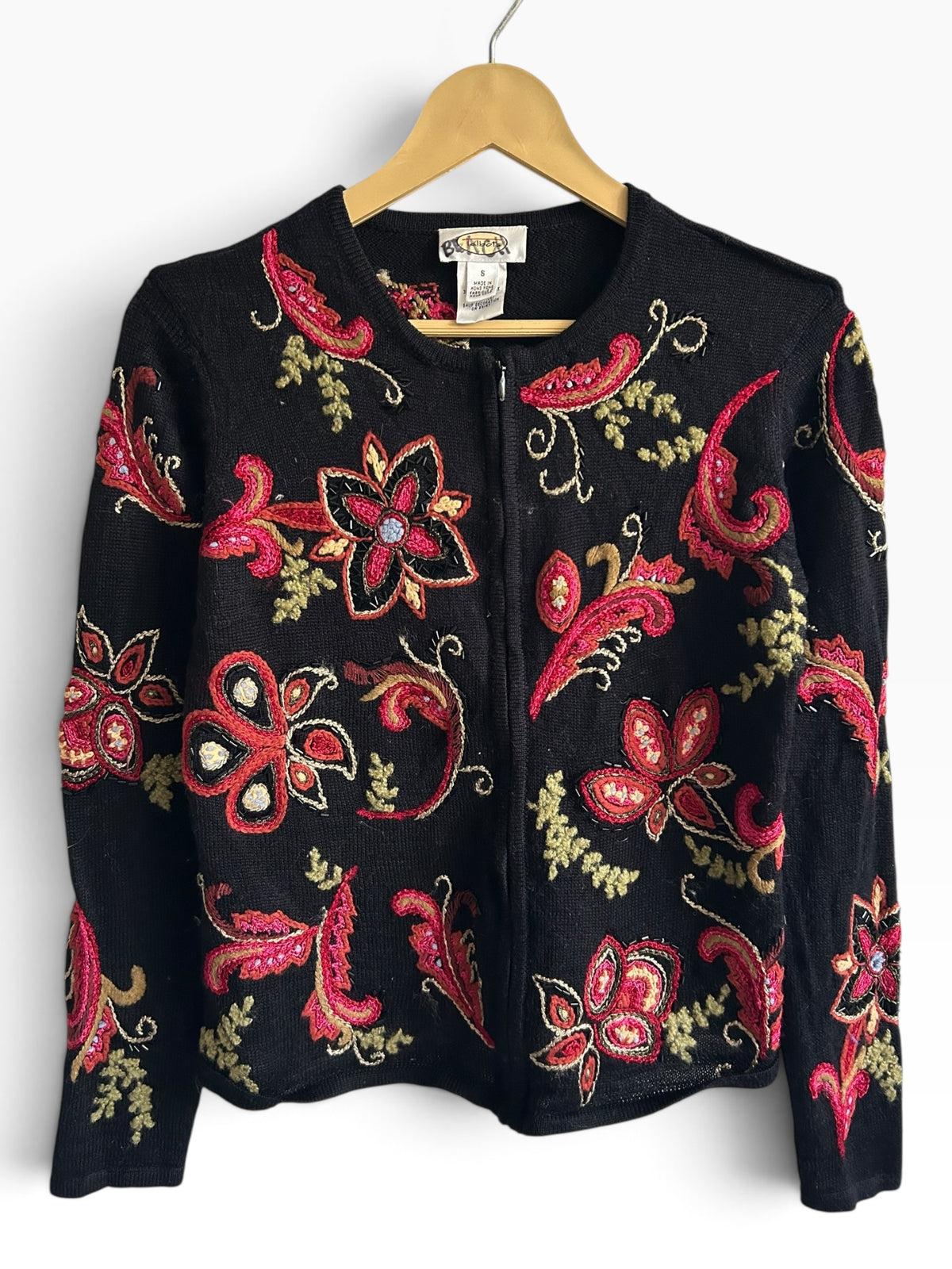Talbots Floral Sequence Sweater