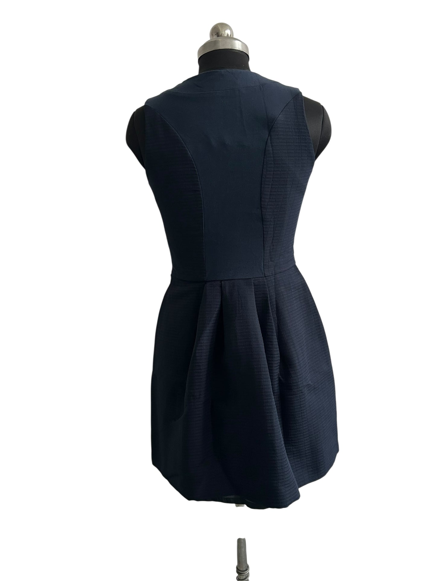 Navy Blue Zipper Dress