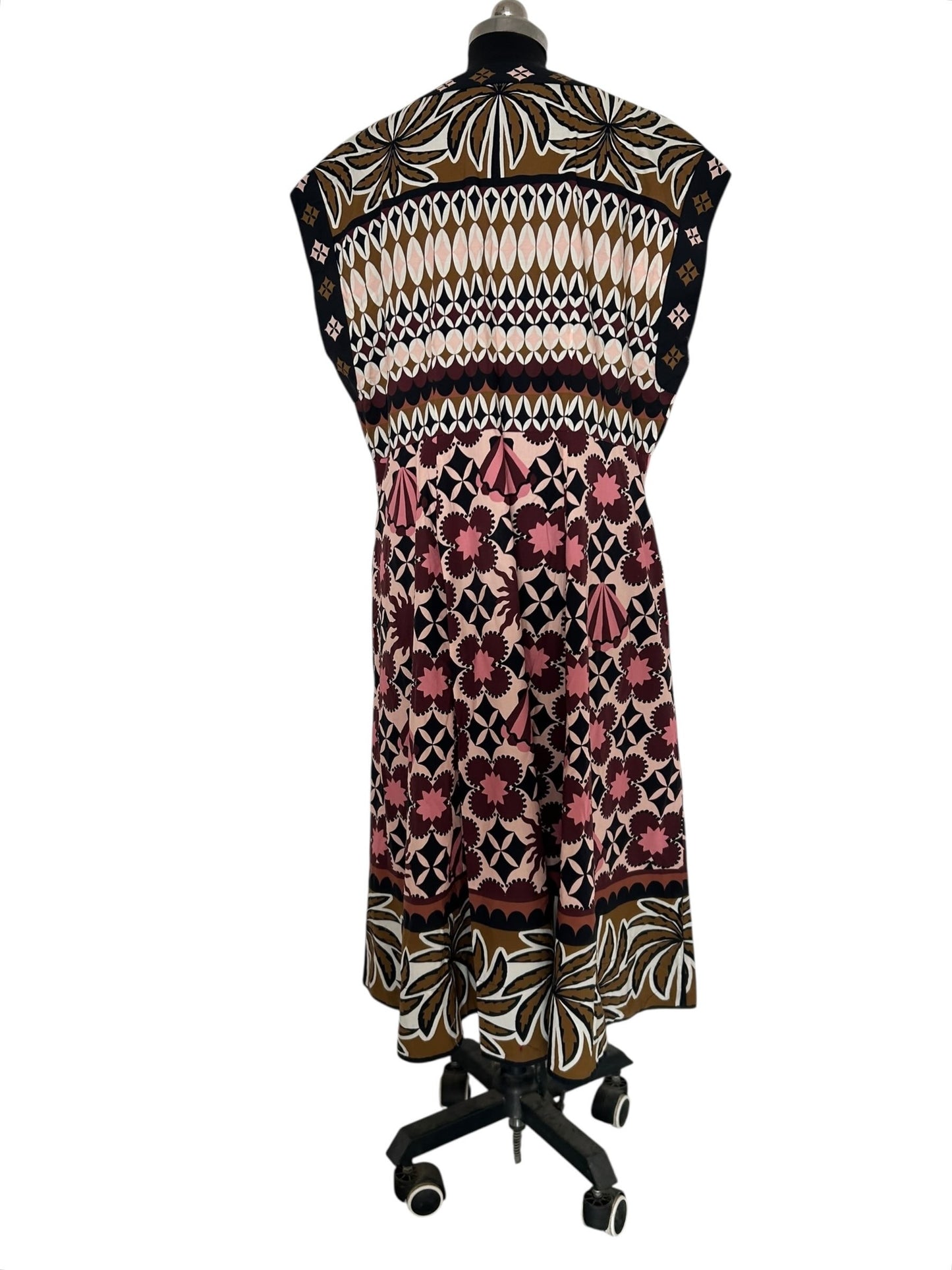Tropical mosaic shirtdress