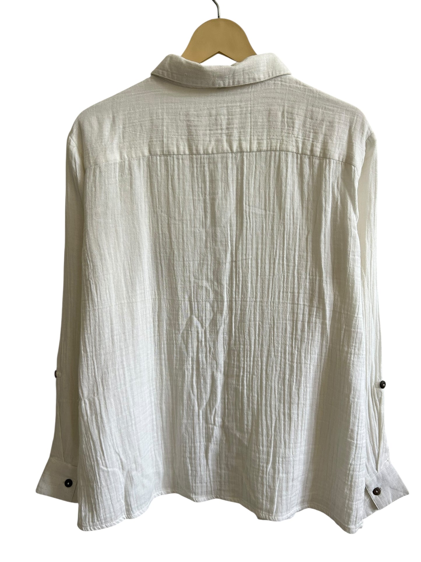 White Shirt with Sun Embroidered