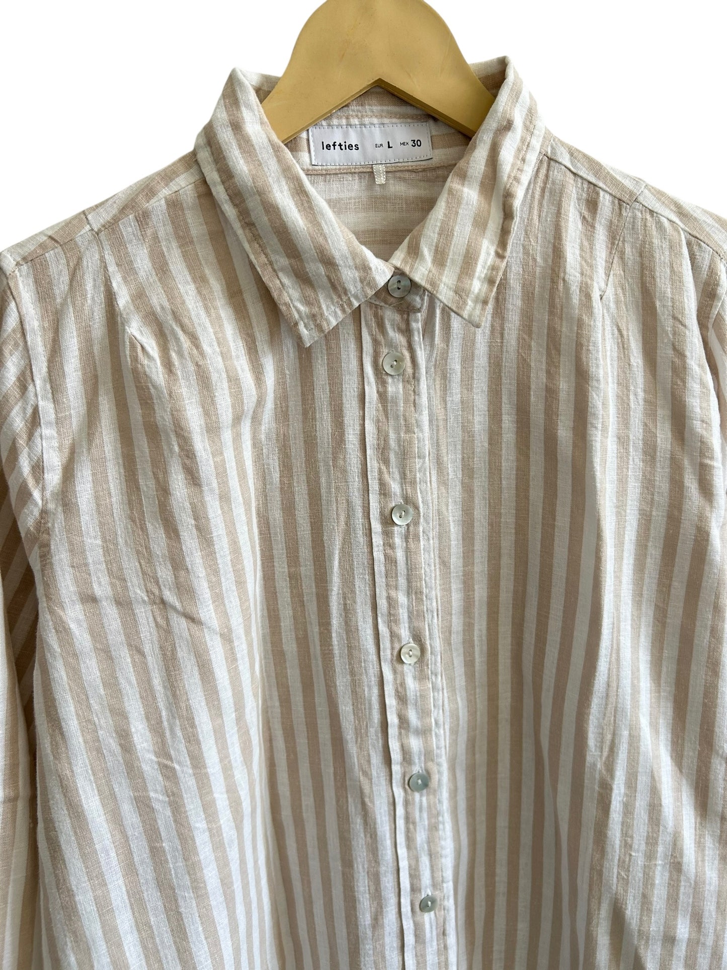 Beige Striped Shirt