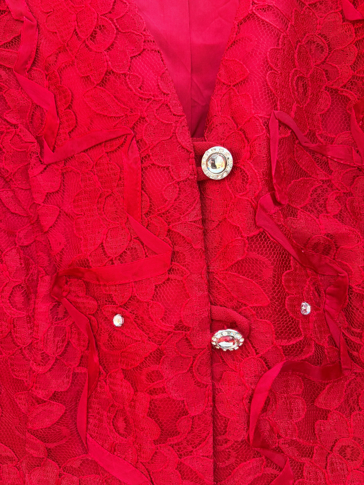 Red Lacy Blazer: 42”
