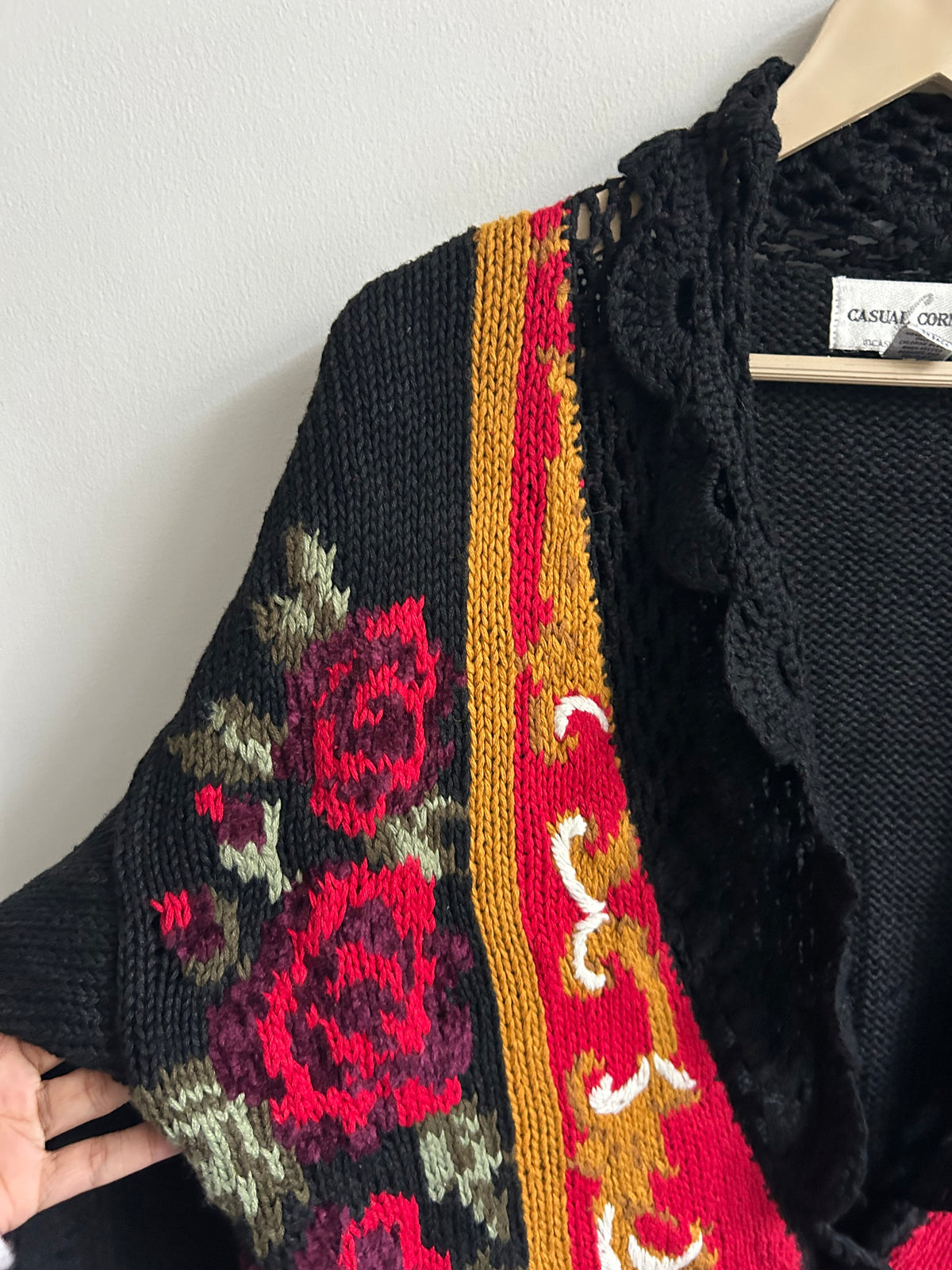 Folk Floral Knit Sweater