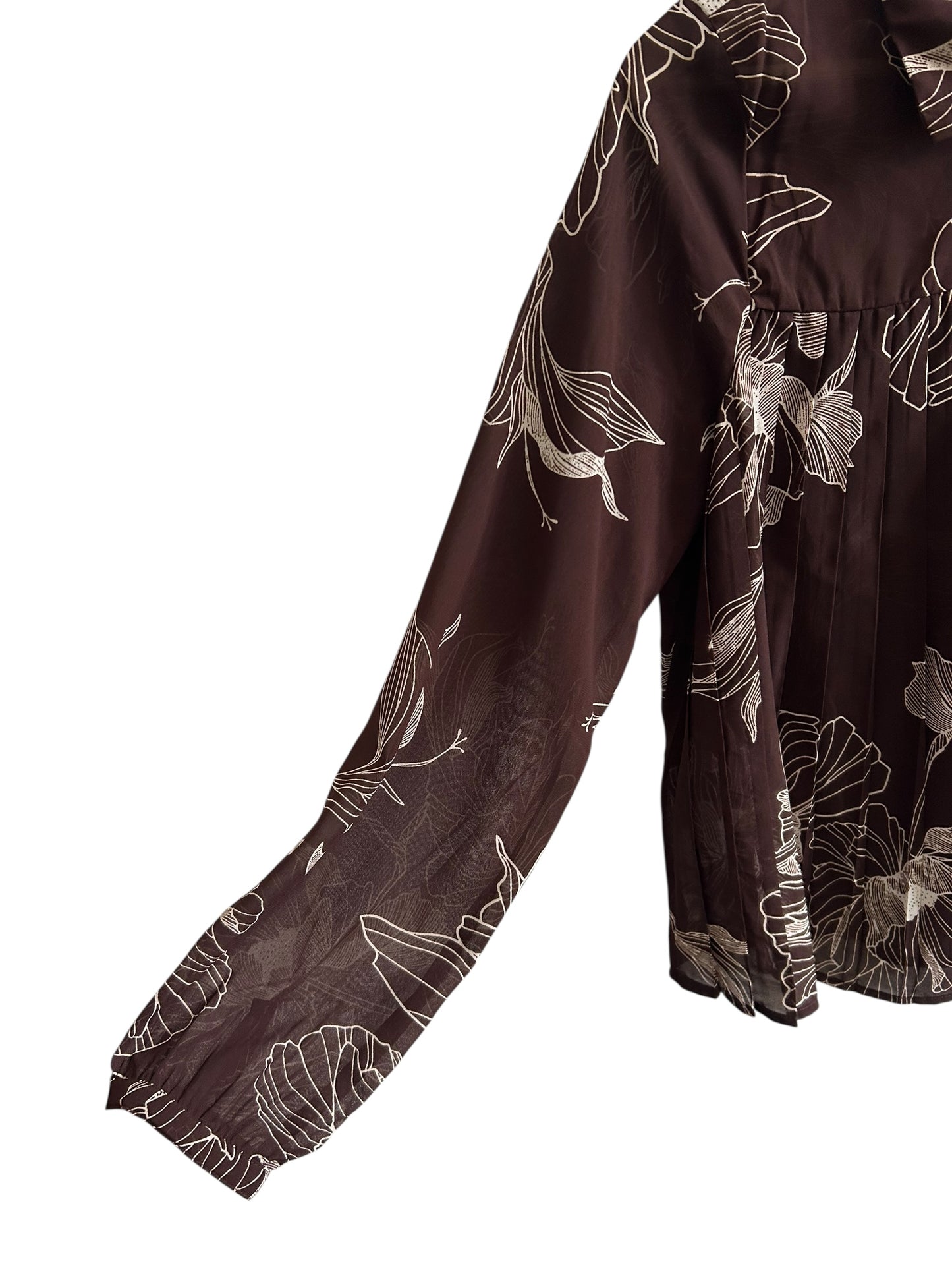 Brown Floral Top