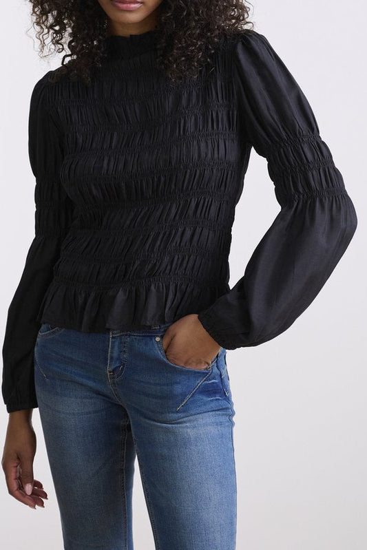 Black Ruched Top
