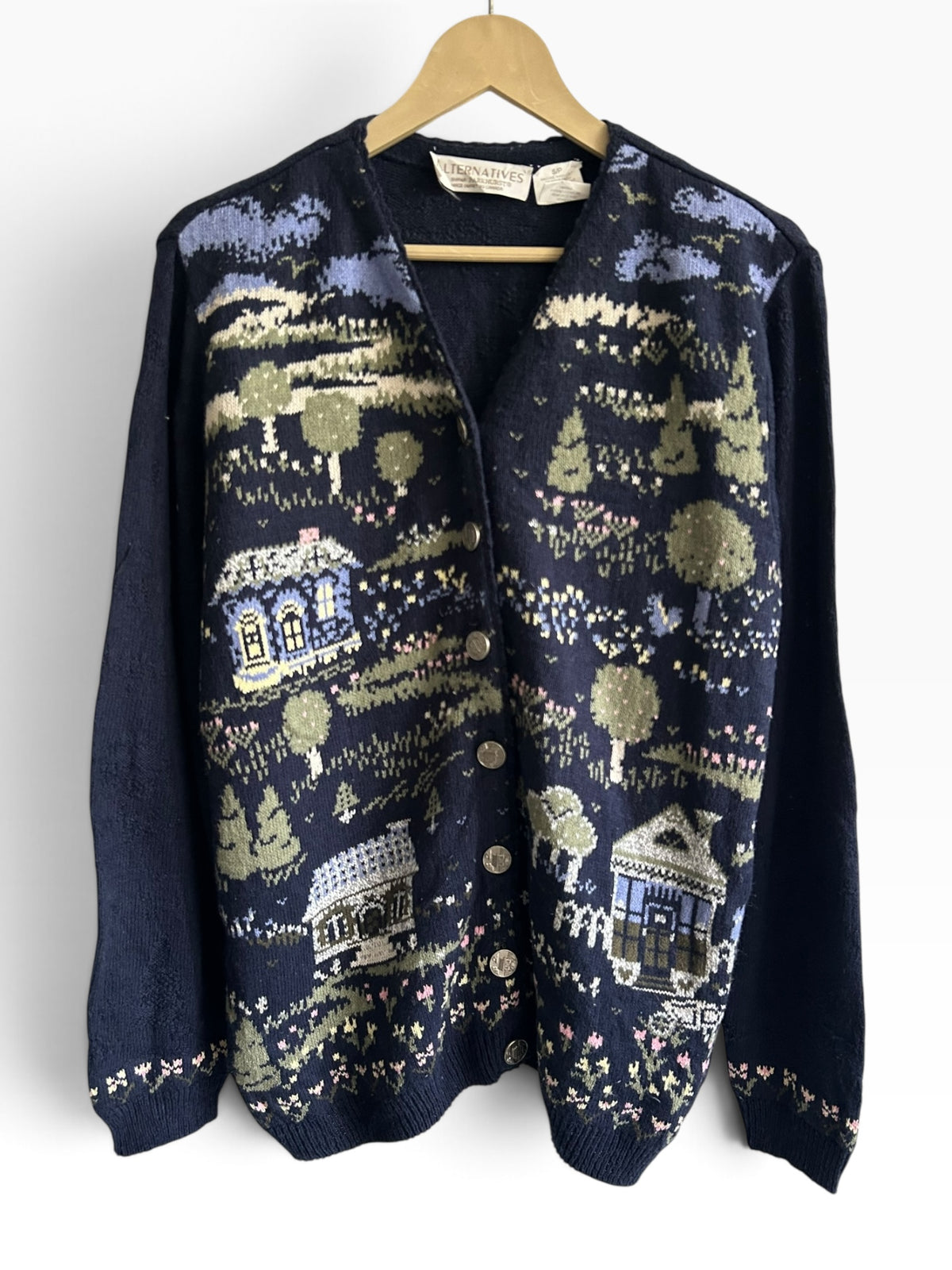 Countryside Cottage Landscape Cardigan