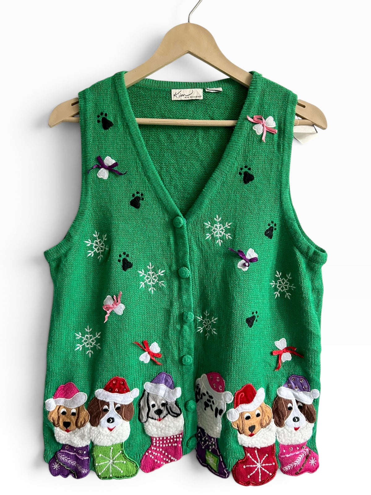 Christmas Dogs Knit Vest