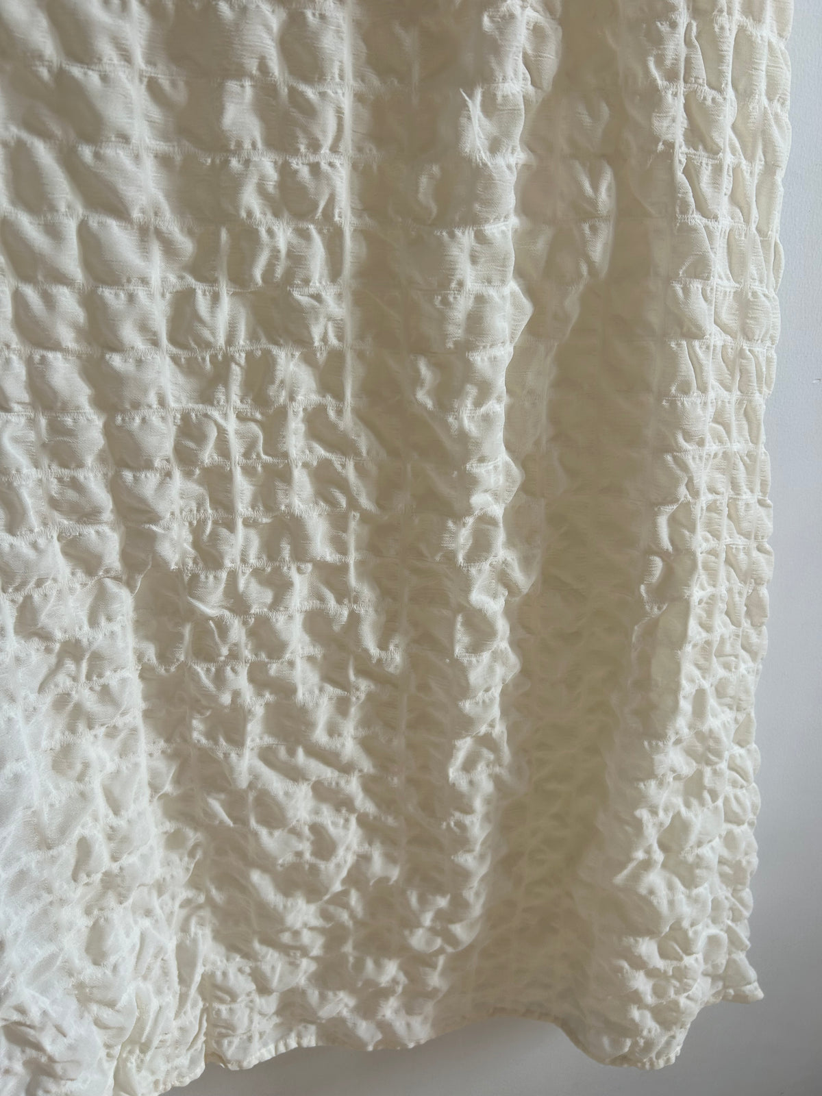 Pretty Little Things Cream Popcorn Skirt with Pocket