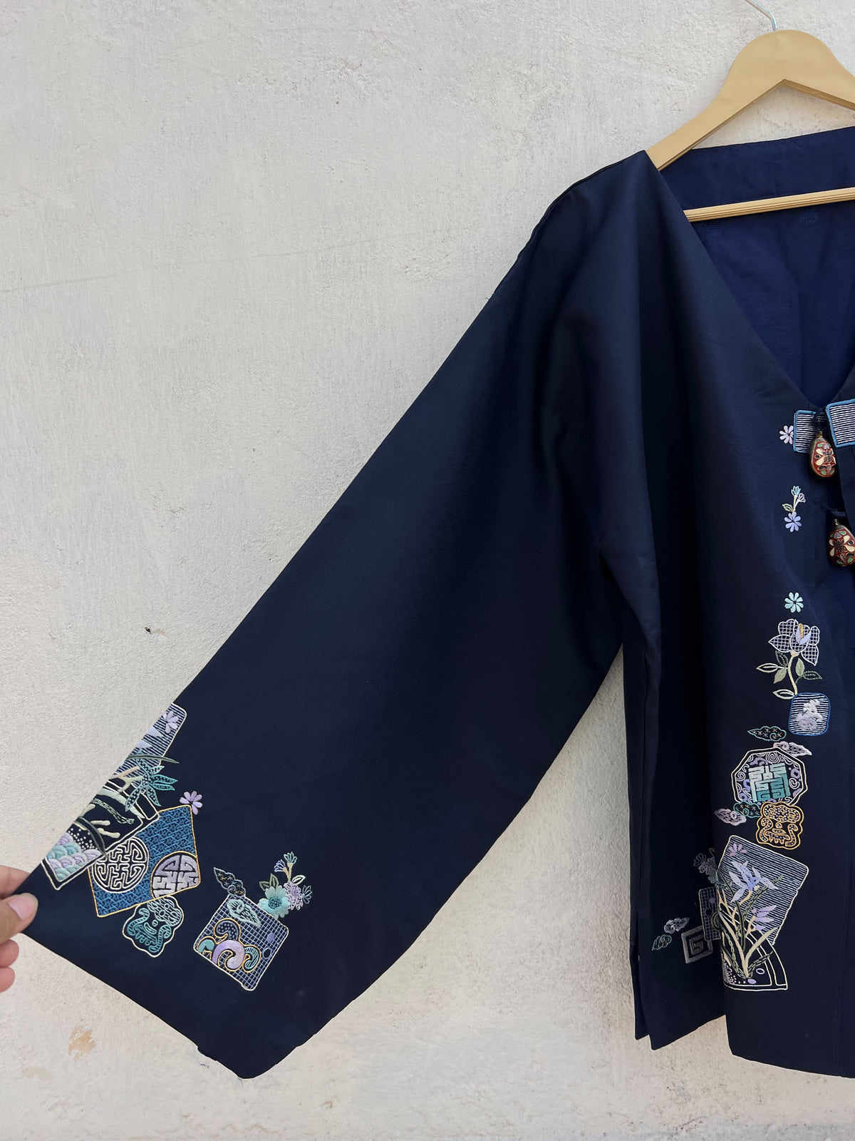 Blue Vintage Jacket: 46”