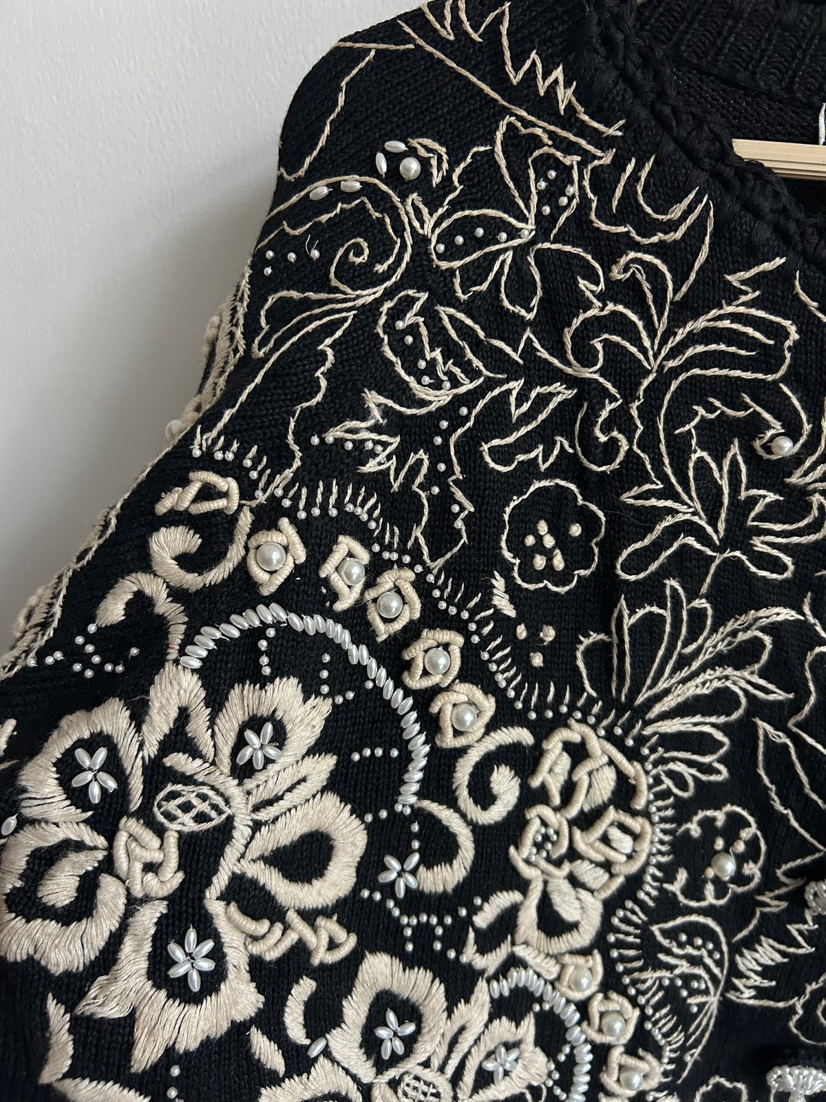 Vintage Floral Embroidered Cardigan