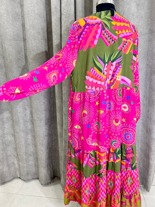 Tropical Mirage Boho Maxi Dress