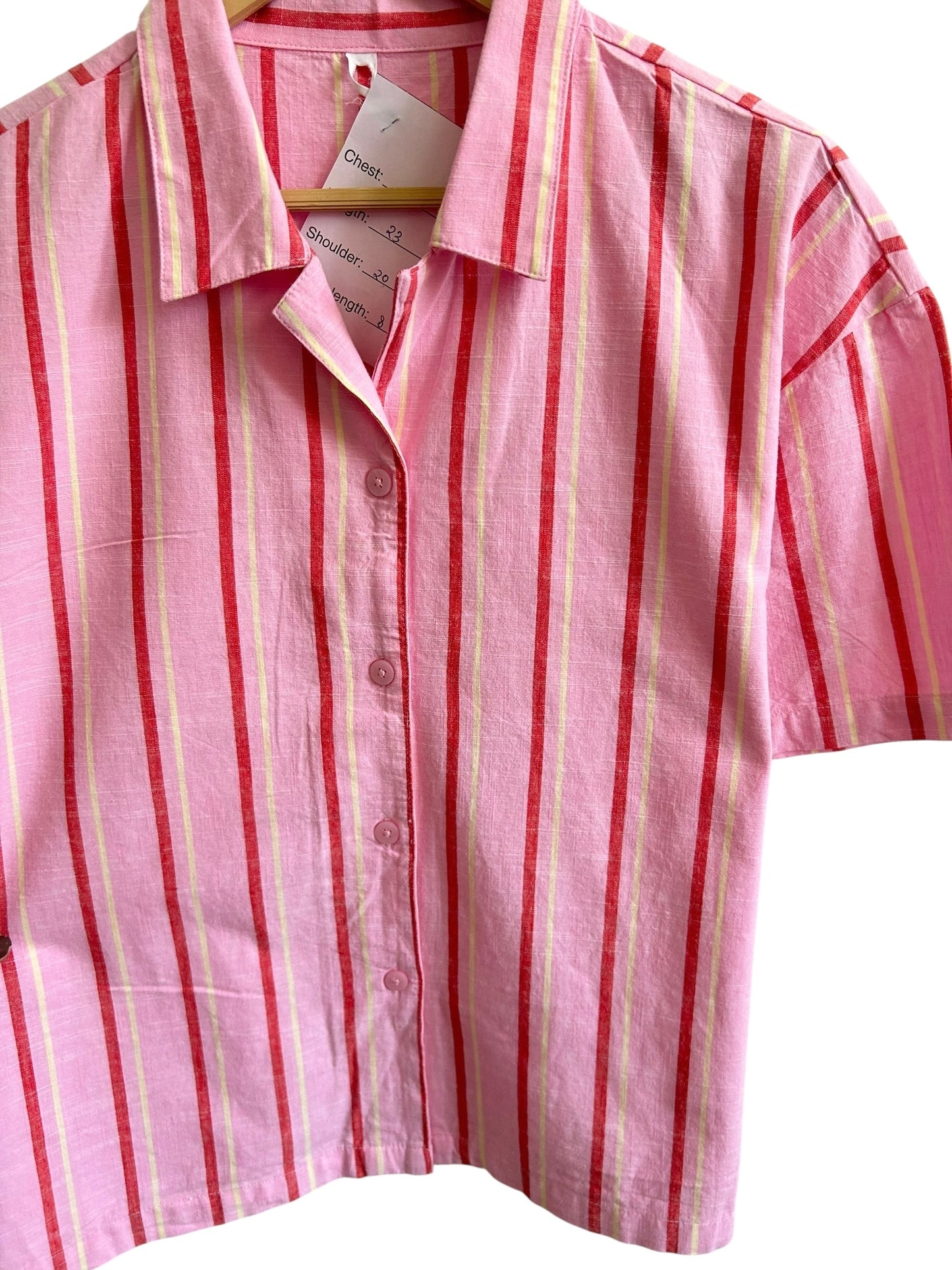 Pink Striped Cotton Shirt