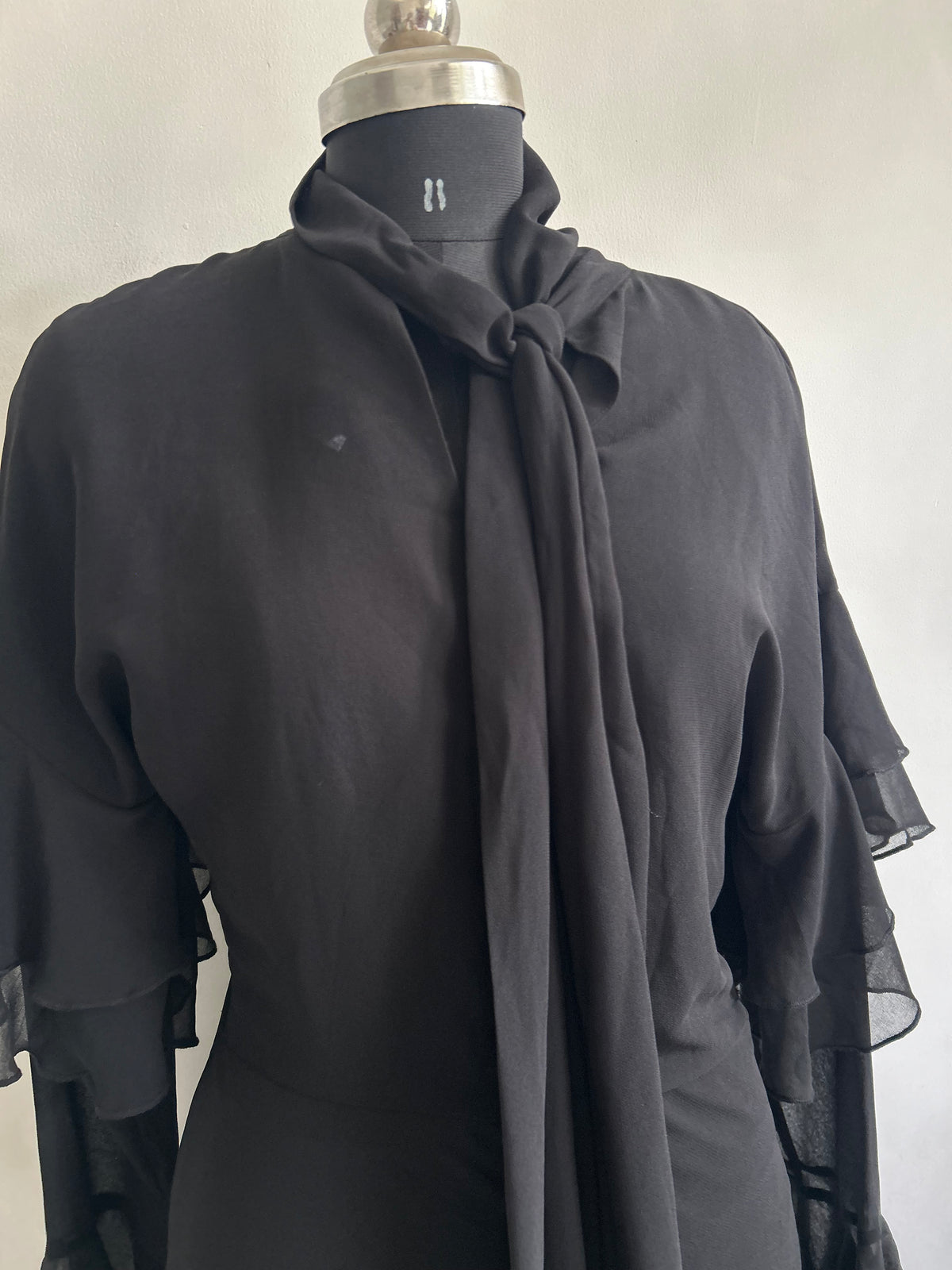 Black Ruffle Dress: 38”