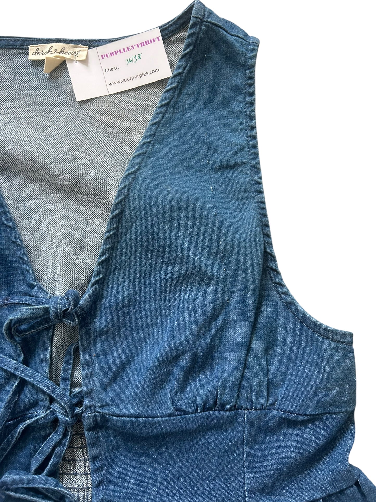 Denim Knot Top:38”