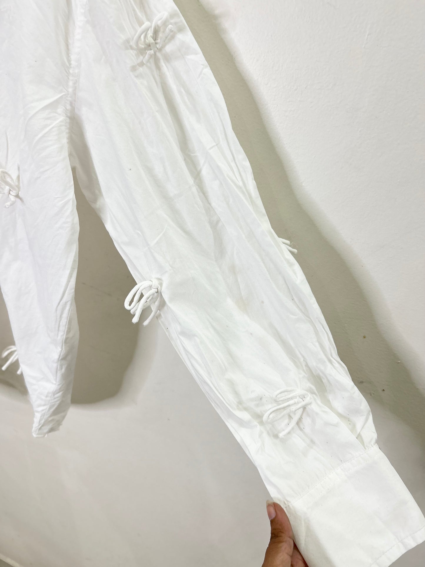 White Cotton Knot Shirt