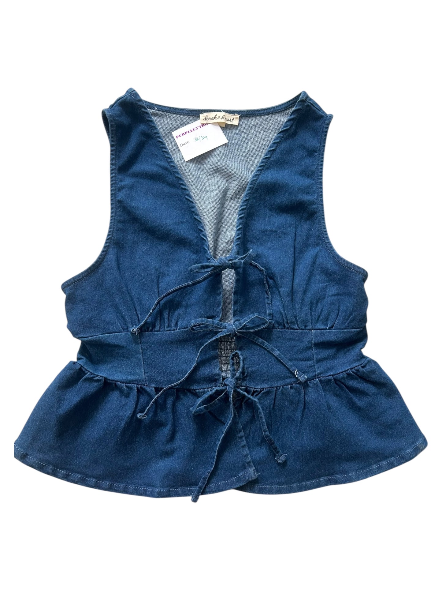 Denim Knot Top:34”