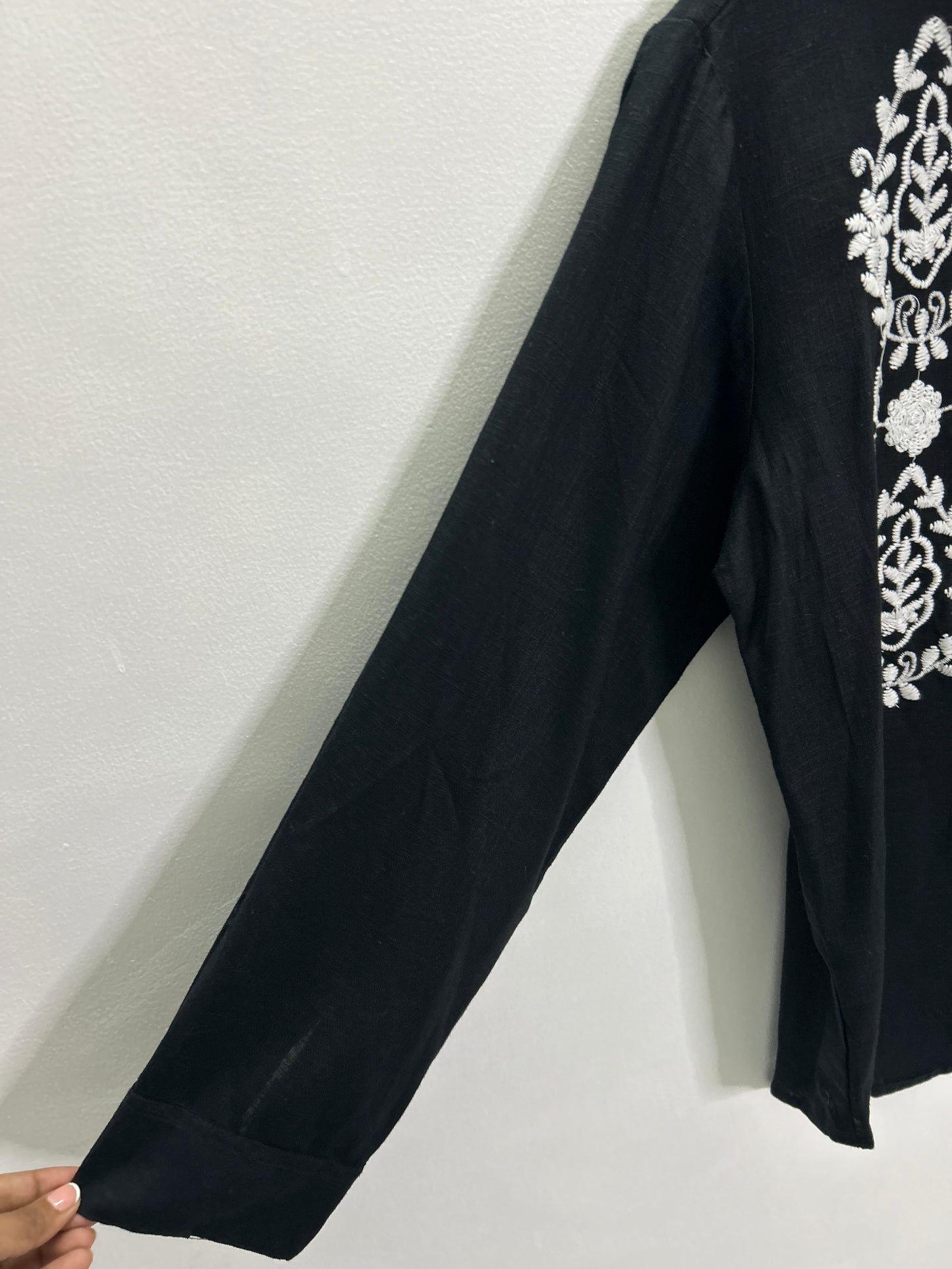 Black Embroidered Shirt