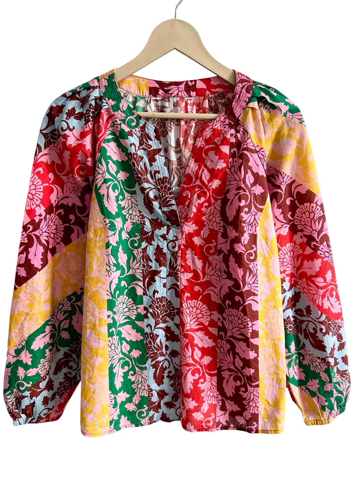 Color block Floral Top