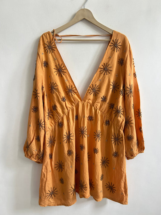 Embellished Cotton Dress: 44”