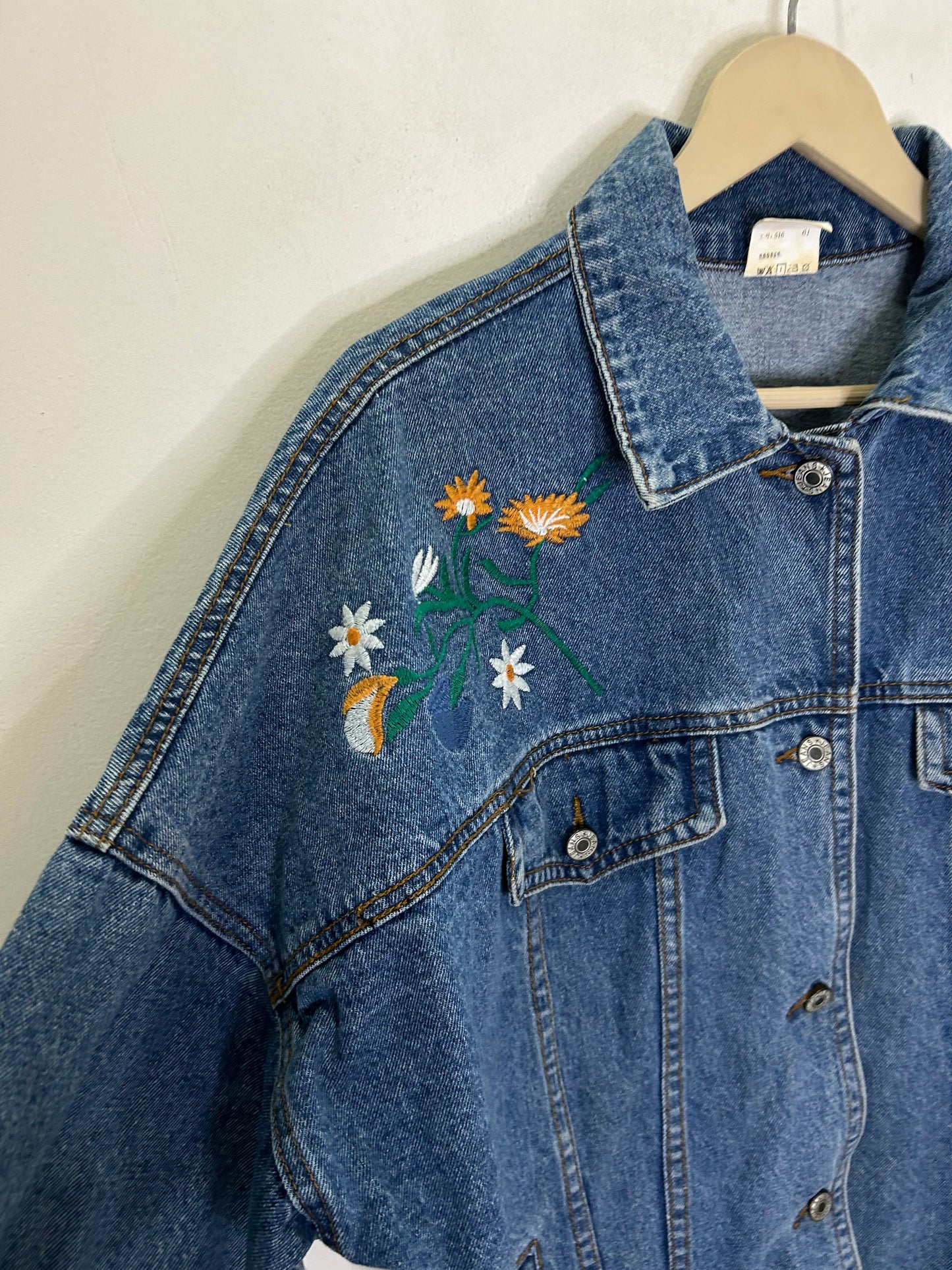 Floral Embroidered Denim Jacket