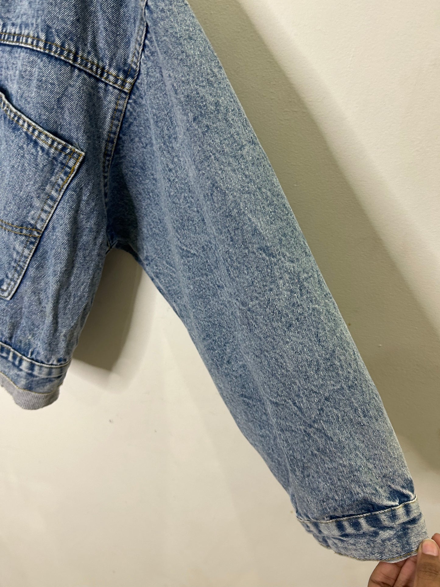 Layered Denim Hooded Jacket