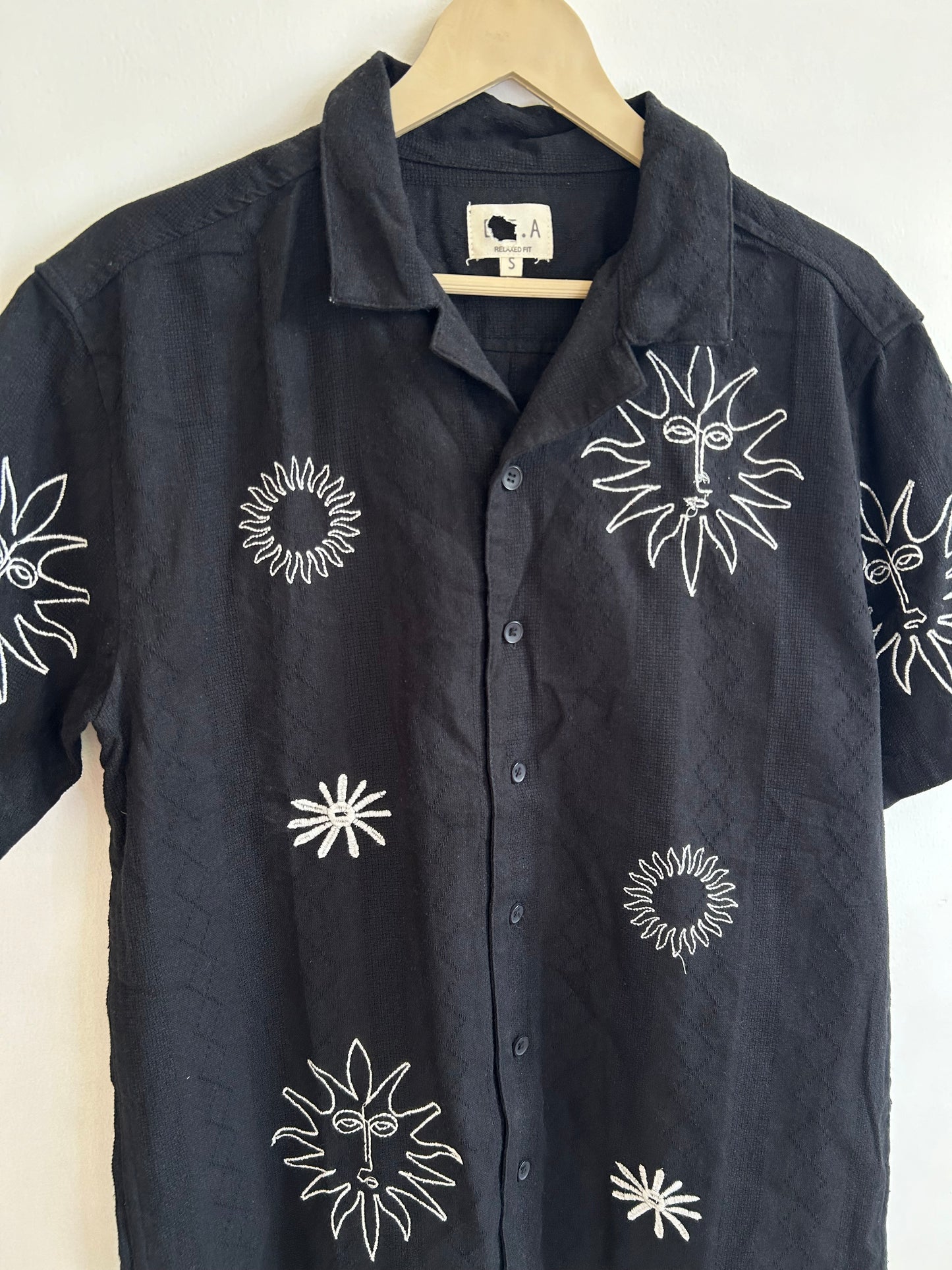 Sun& Moon Cotton Embroidered Shirt