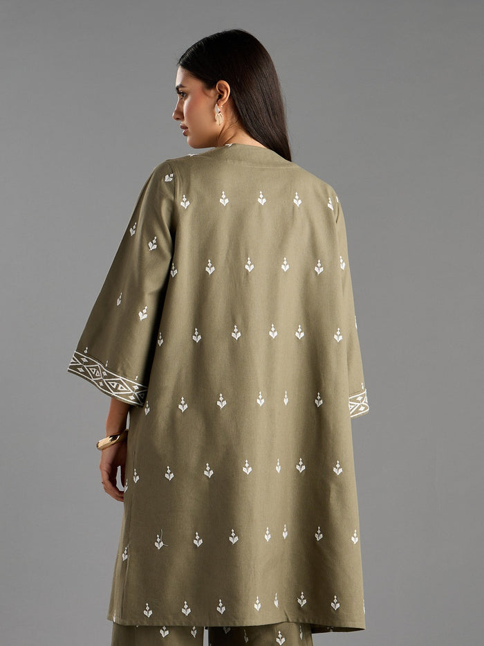 Cotton Embroidered Shrug