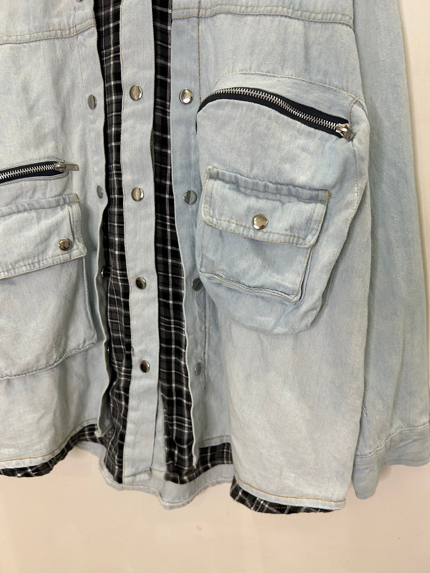 Deconstructed Checkered Jacket
