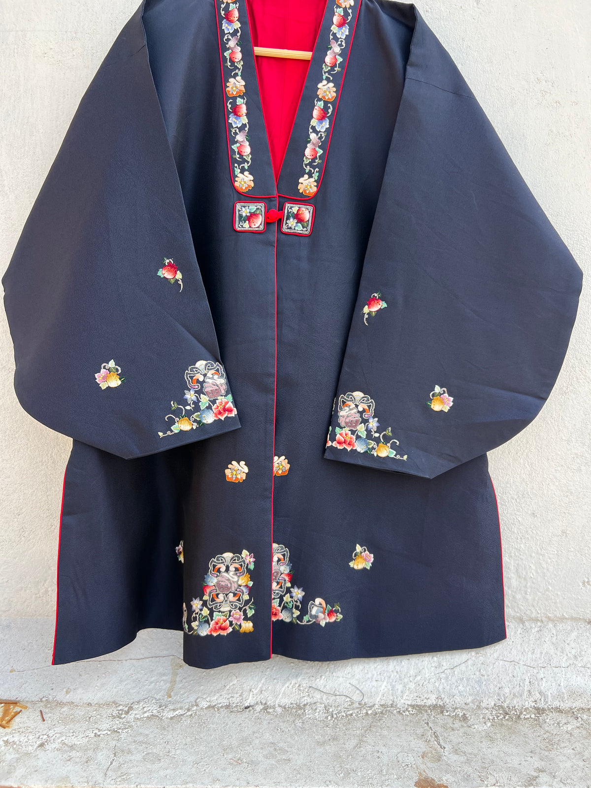 Blue Floral Jacket: 42”