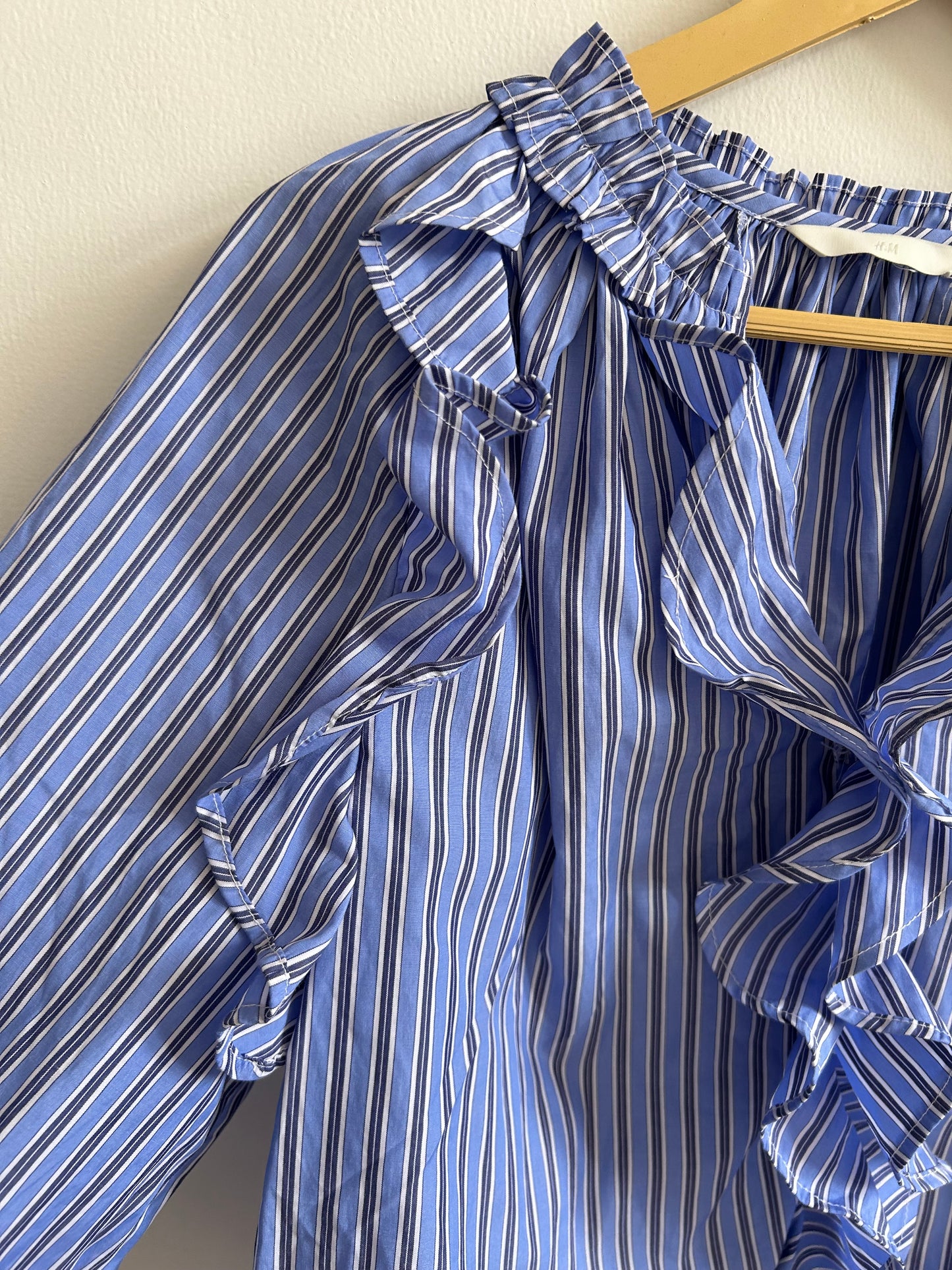 Ruffle Striped Top