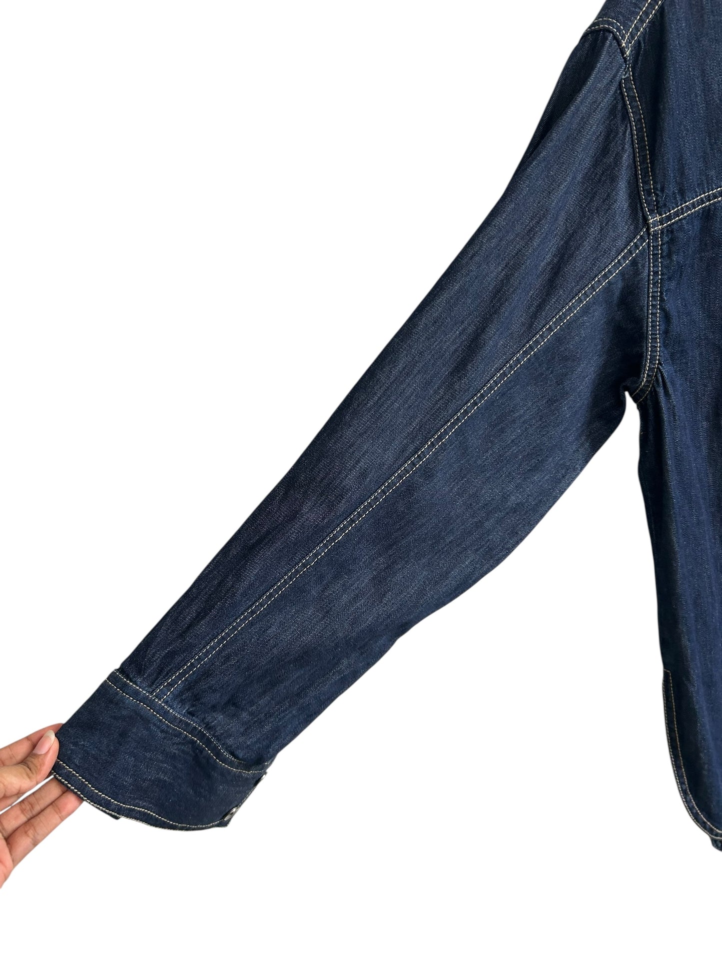 Denim Ruffle Shirt