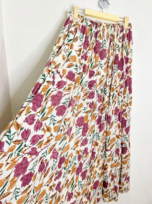 Lotus Print Skirt